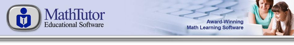 Math educational software featuring interactive math tutorials and math practice and review lessons