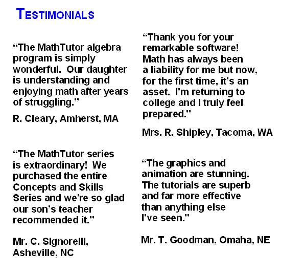 algebra self-learning software